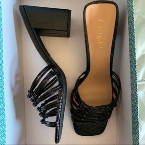 Women’s black heals